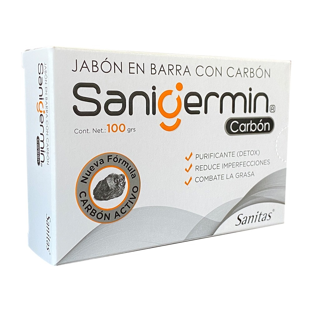 Sanigermin Jabón en Barra con Carbón 100 g Sanitas