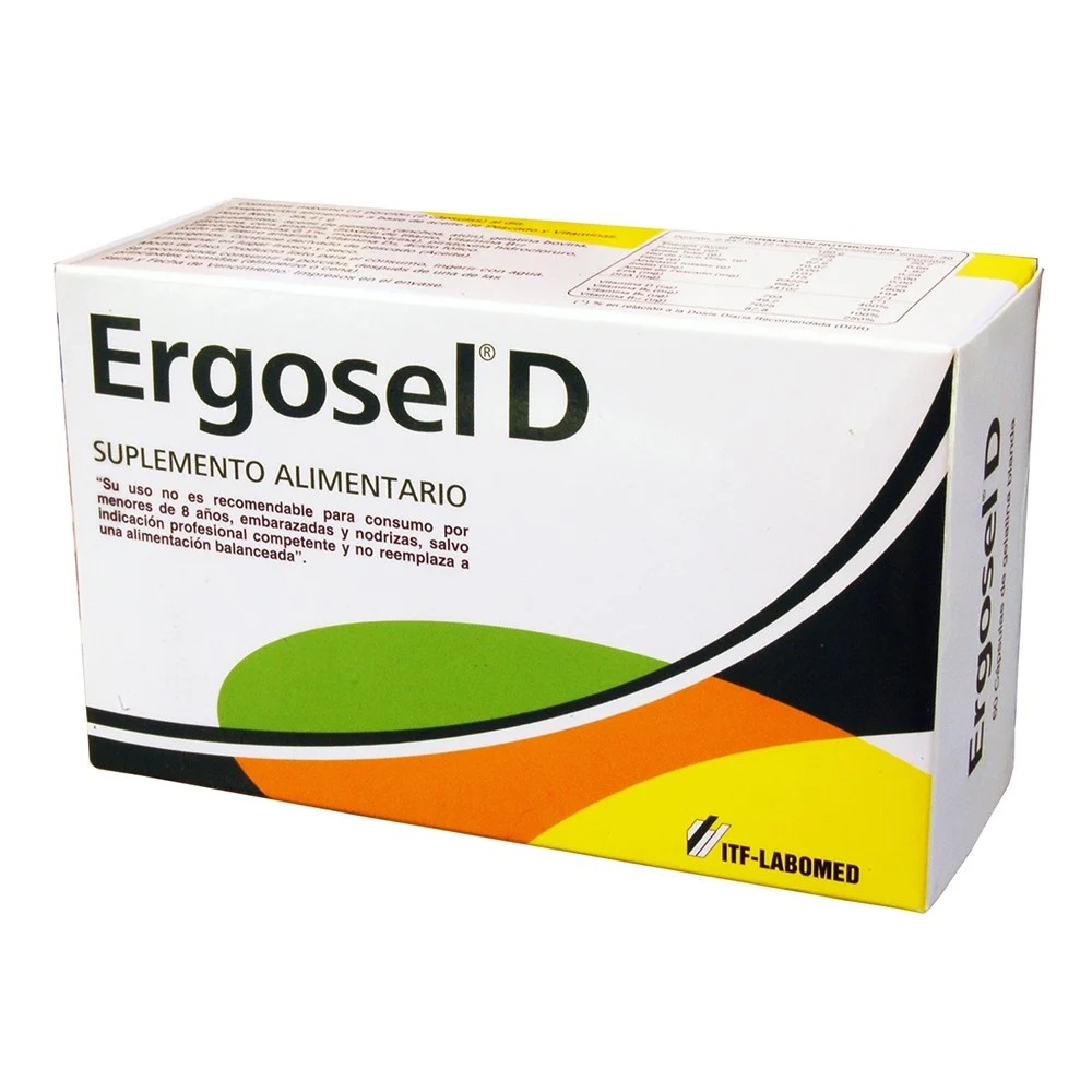 Ergosel D (EPA+DHA+Vit.B 6-9-12+Vit.D) 60 Cápsulas Blandas ITF-Labomed