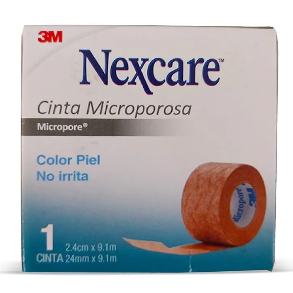 Nexcare Micropore Cinta Quirúrgica de Papel Color Piel 2,4 cm x 9,1 m 3M