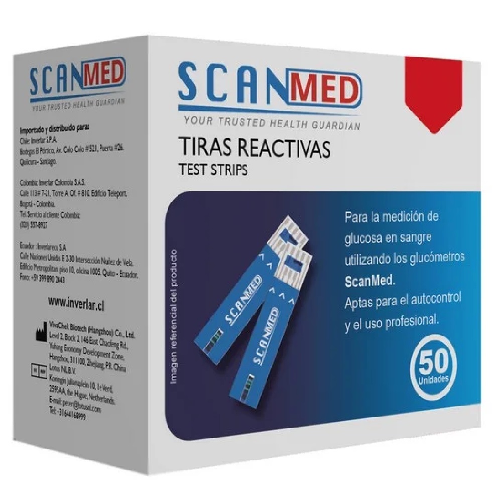 Tiras Reactivas para Glumómetro 50 Unidades Scanmed