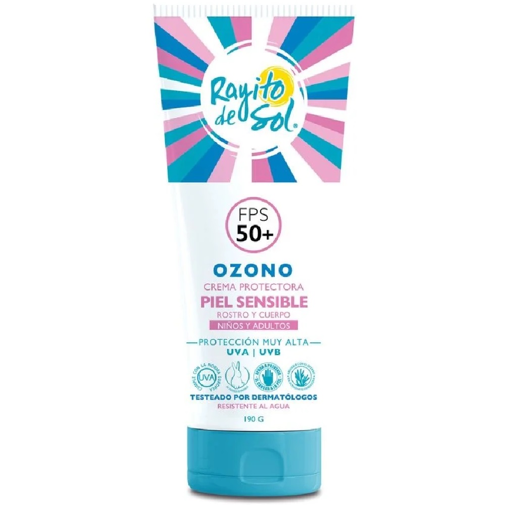 Rayito de Sol Ozono Piel Sensible Fps 50+ Bloqueador 190 g