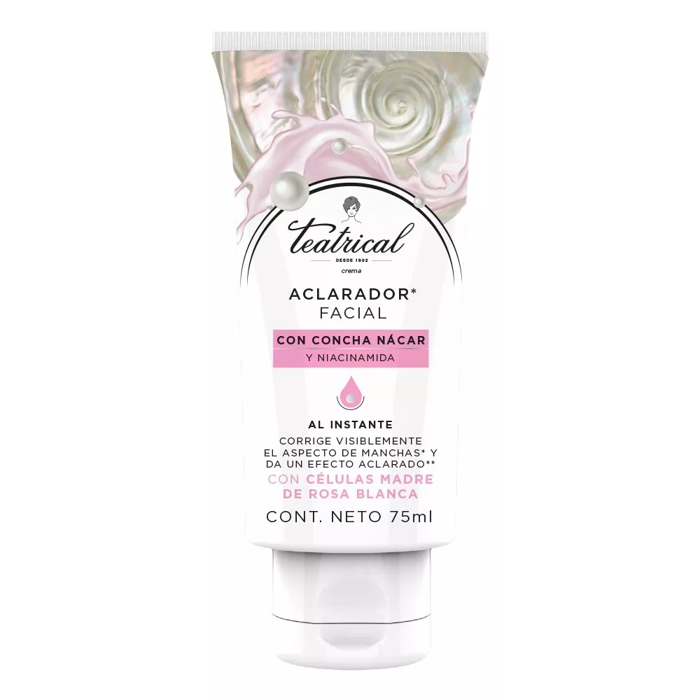 Teatrical Crema Aclaradora Facial con Concha Nácar y Niacinamida 75 mL Genomma Lab