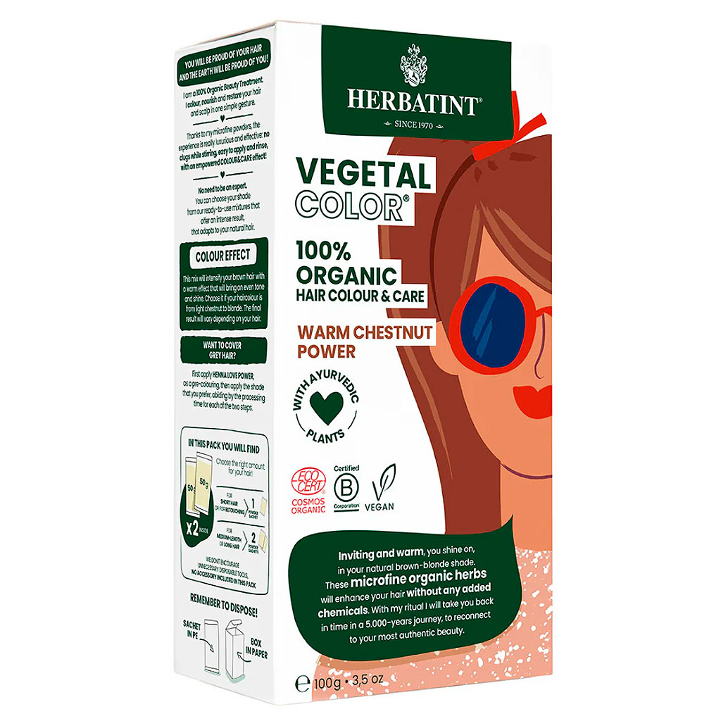 Herbatint Warm Chestnut Power Henna Temporal 100 g