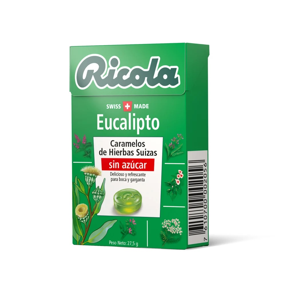 Ricola Eucalipto Caramelos de Hierbas Suizas Sin Azúcar 27.5 g