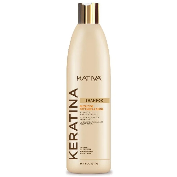 Kativa Shampoo Keratina Nutrición Suavidad y Brillo 355 mL