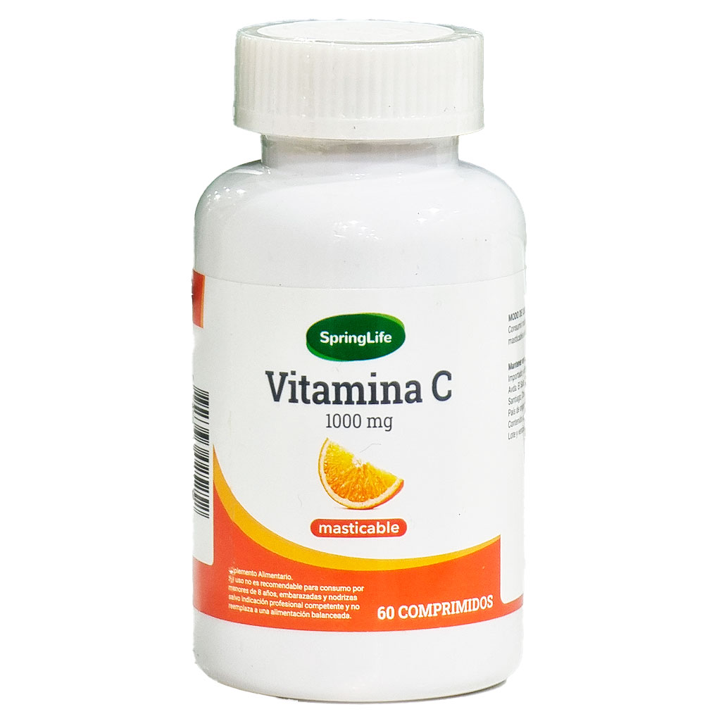 Vitamina C 1000 mg 60 Comprimidos Masticables Springlife