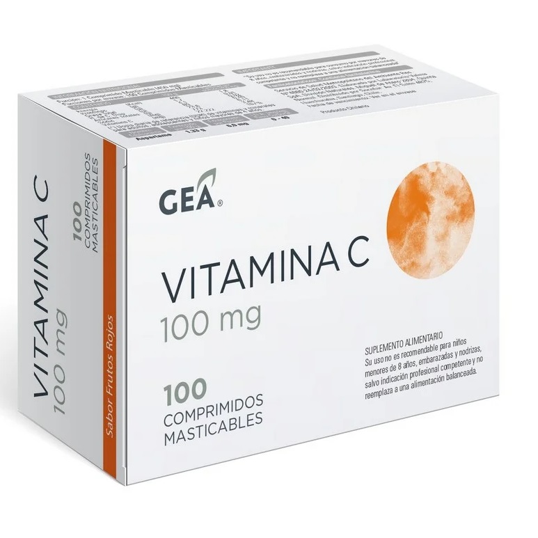 Vitamina C 100 mg 100 Comprimidos Masticables Frutas LabGEA