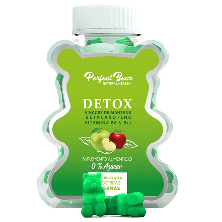Detox Vinagre Manzana + Vit B6/B12 + Betacaroteno 60 Gomitas Perfect Bear