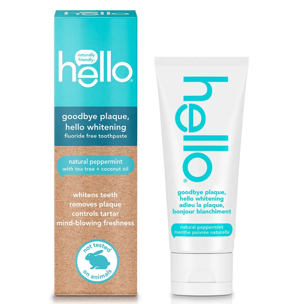 Hello Pasta Dental Blanqueadora Antiplaca Sin Flúor 113 g