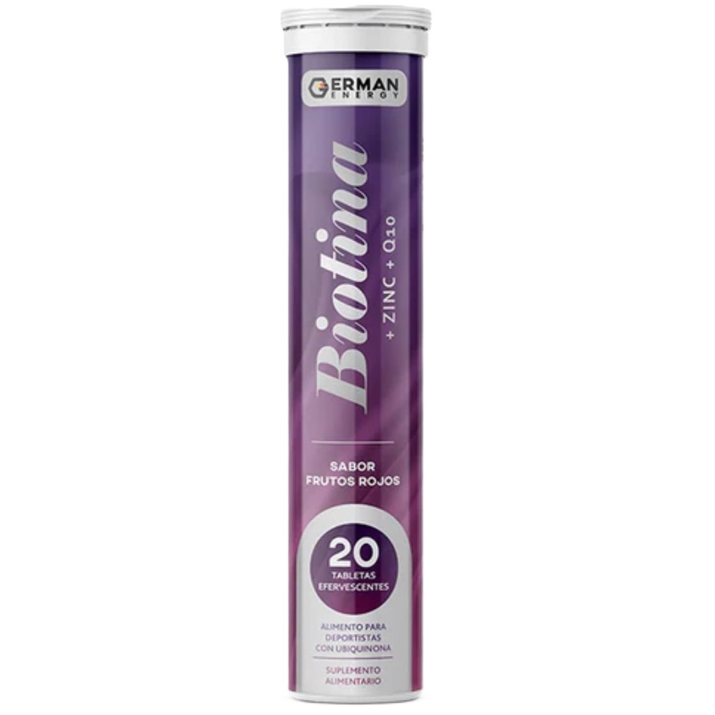 Biotina +Zn +Q10 20 Comprimidos Efervescentes German Energy