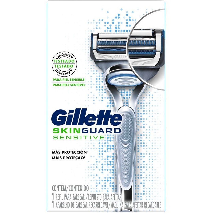 Gillette SkinGuard Sensitive Máquina de Afeitar Recargable Piel Sensible + Repuesto P&G