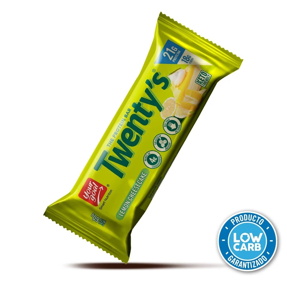 Twenty's Lemon Cheesecake Barra de Proteína 60 g Your Goal