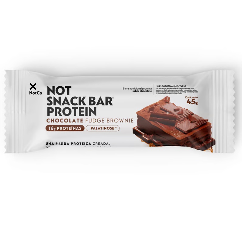 Not Snack Bar Proteína Chocolate Fudge Brownie 45 g NotCo