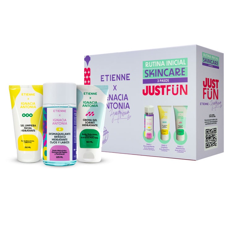 Etienne Set Facial Rutina Skincare 3 Pasos Just Fun Ignacia