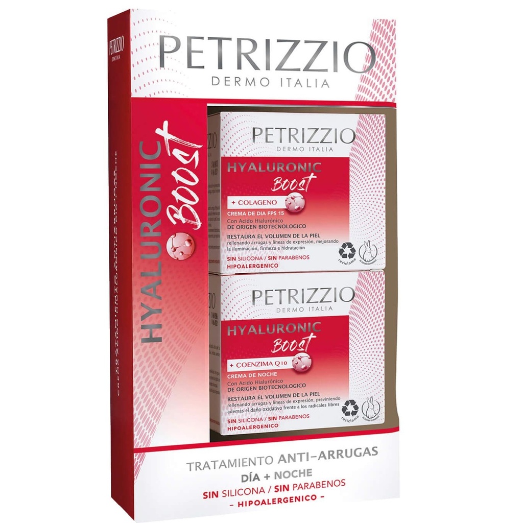 Hyaluronic Boost Crema de Día 50 g + Crema de Noche 50 g Petrizzio