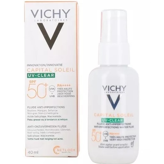 Capital Soleil UV-Clear Anti-Imperfecciones Fps 50+ Bloqueador Facial 40 mL Vichy