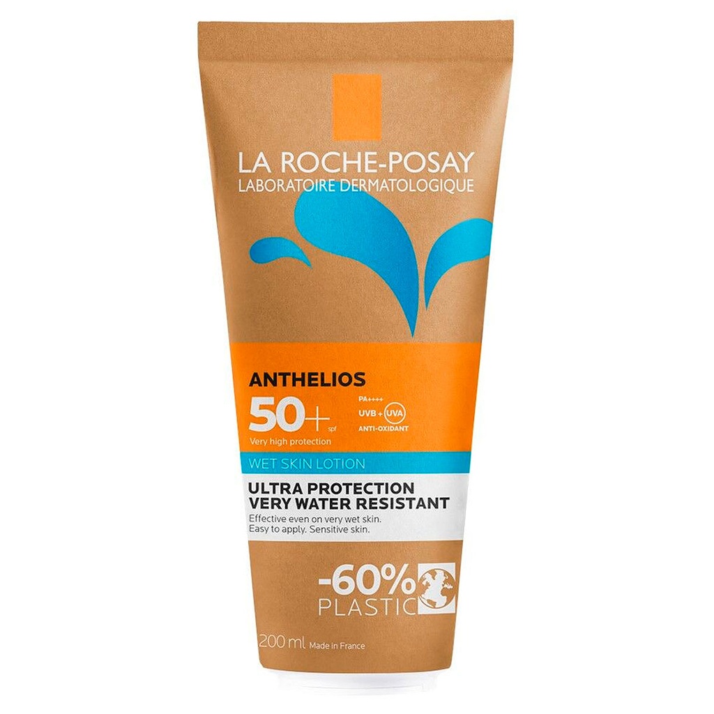 Anthelios Loción Wet Skin FPS 50+ Bloqueador Resistente al Agua 200 mL La Roche Posay