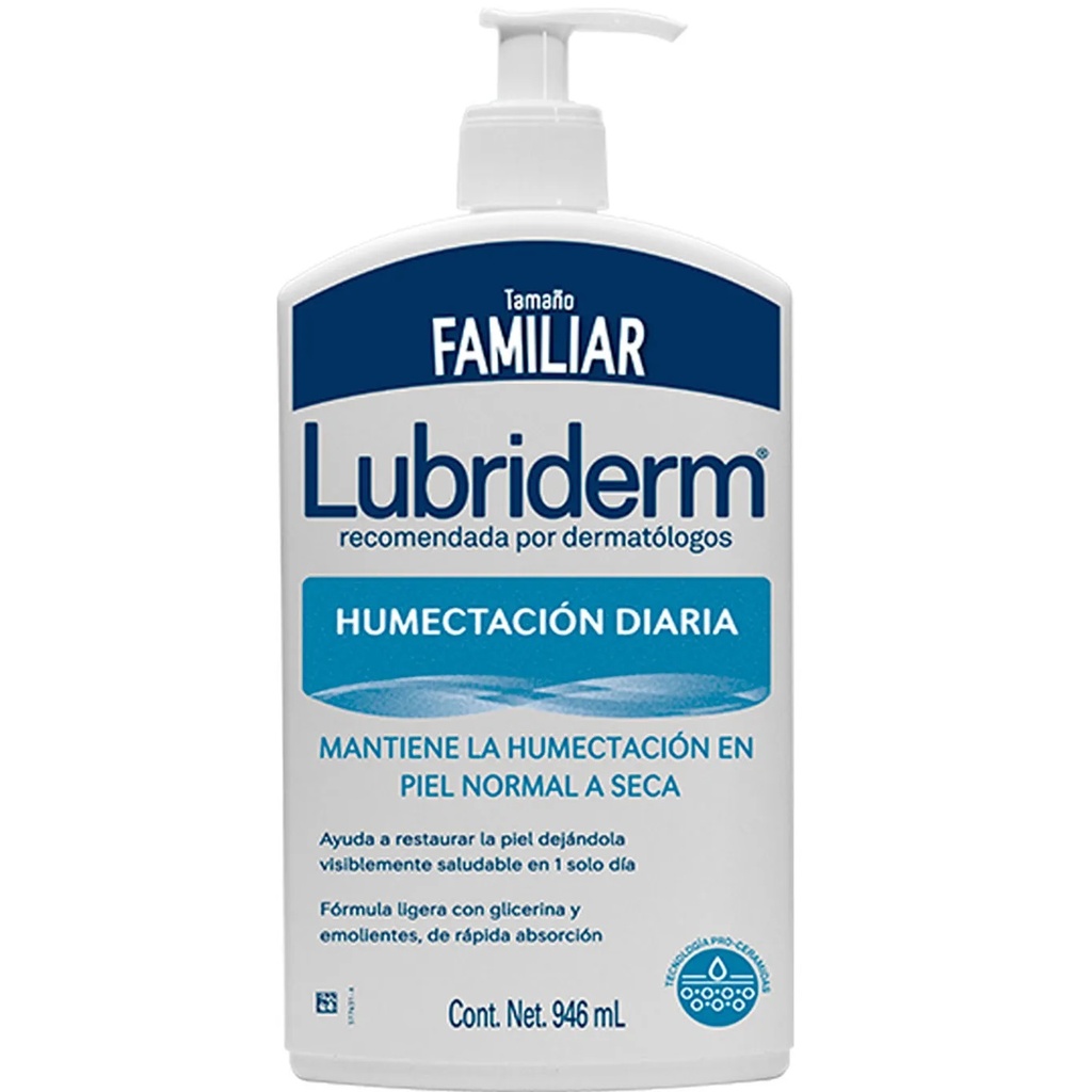Lubriderm Humectación Diaria Crema Corporal Piel Normal a Seca 946 mL Johnson & Johnson