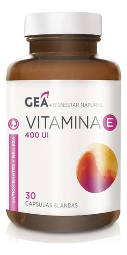 Vitamina E 400 UI 30 Cápsulas Blandas GEA