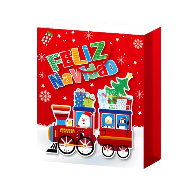 Bolsa de Regalo Navidad Mediana 26x23x10 cm