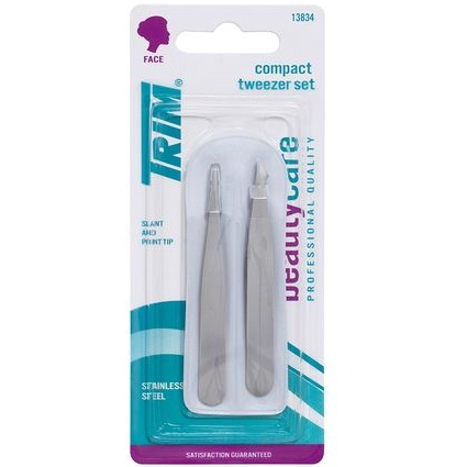 Trim Set Compact Tweezer Set Pinzas Punta Inclinada y Puntiaguda 13834 Hofmann