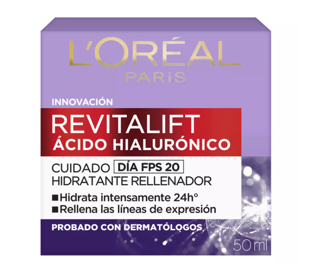 Revitalift Ácido Hialurónico Crema Día FPS 20 50 mL L´oreal