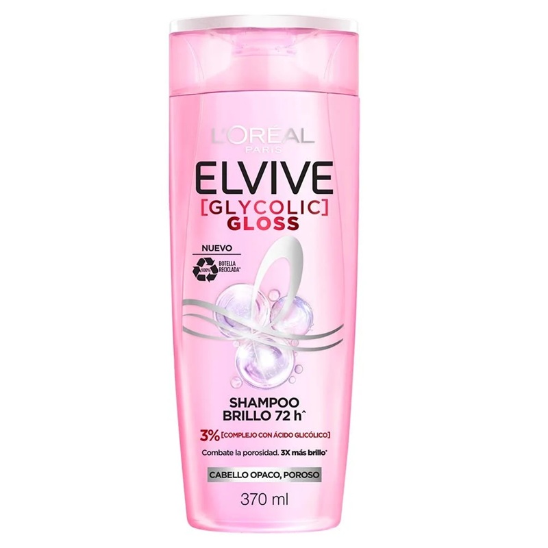 Elvive Shampoo Glycolic Gloss Extra Brillo 370 mL L'oreal