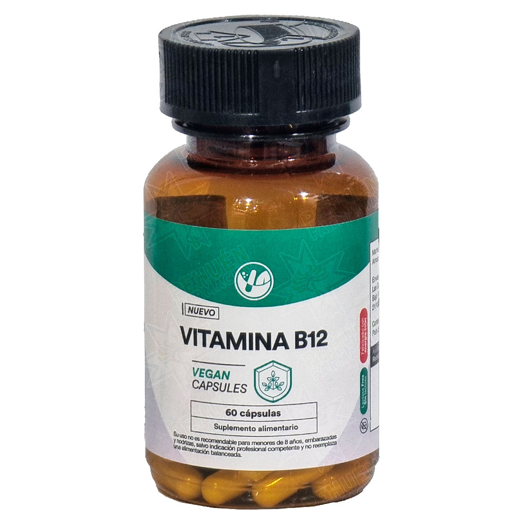 Vitamina B12 12 mcg 60 Cápsulas Veganas MBH