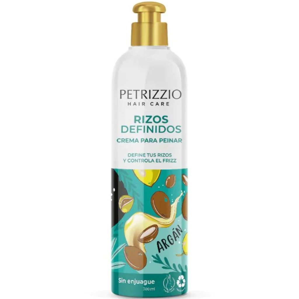 Crema Para Peinar Rizos Definidos Argán 300 mL Petrizzio