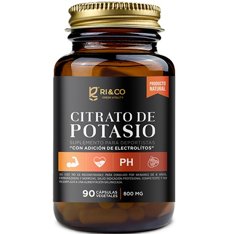 Citrato de Potasio 1.600 mg/2Caps 90 Cápsulas Veganas Ri&Co