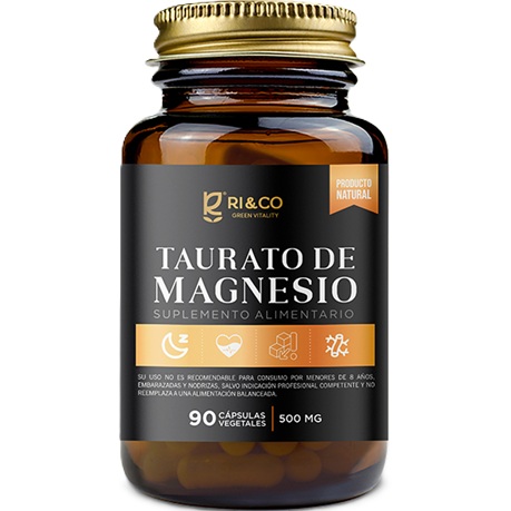 Taurato de Magnesio 1.000 mg/2Caps 90 Cápsulas Veganas Ri&Co