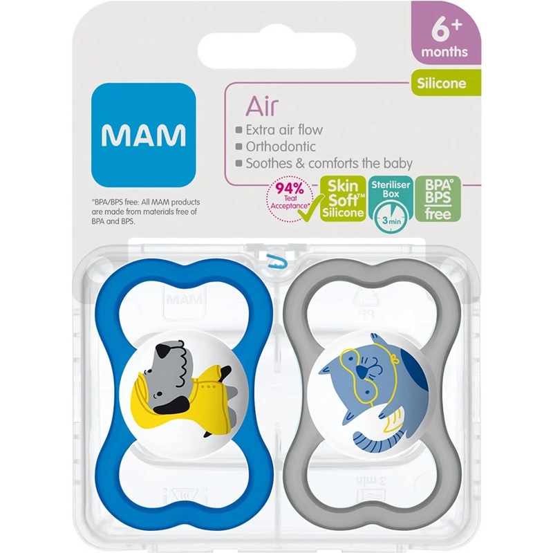 Mam Air Chupete de Entretención Ortodóncico 6 m+ 2 Unidades