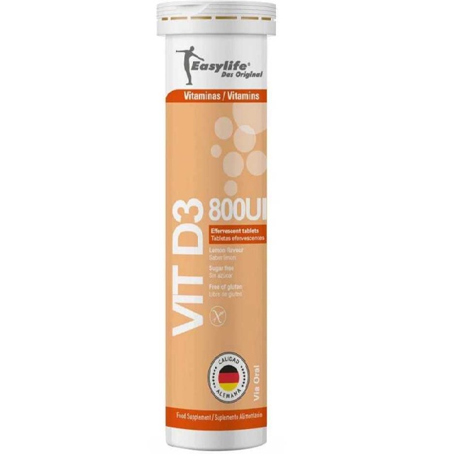Vitamina D3 (Colecalciferol) 800 UI 20 Comprimidos Efervescentes Easy life