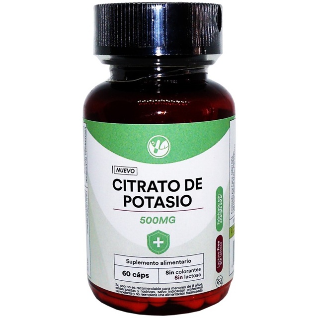 Citrato de Potasio 500 mg 60 Cápsulas Natural Farm
