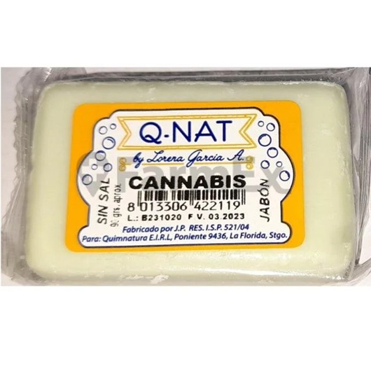 Jabón en Barra Cannabis 90 g Q-NAT