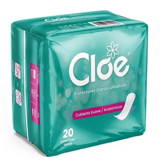 Cloe 20 Protectores Diarios Ultrafinos Anatómicos Suaves