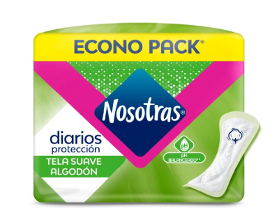Nosotras 100 Protectores Diarios Tela Suave