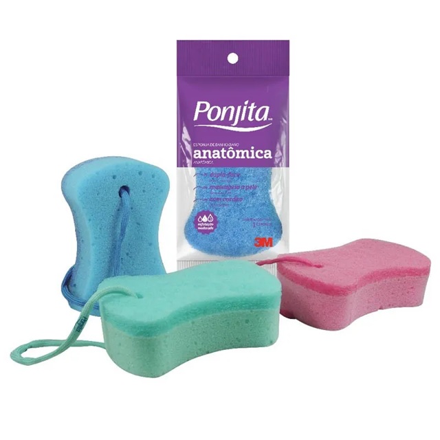 Ponjita Anatómica Esponja de Baño Doble Acción 3M Nexcare
