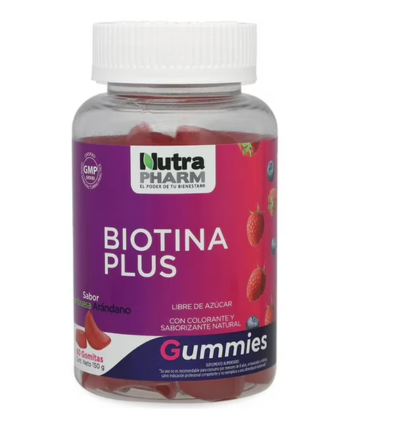 Biotina Plus 60 Gomitas NutraPharm