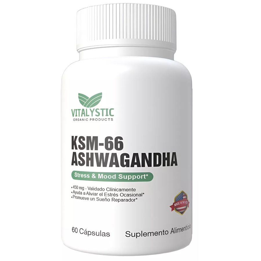 Ashwagandha KSM-66 450 mg 60 Cápsulas Vitalystic