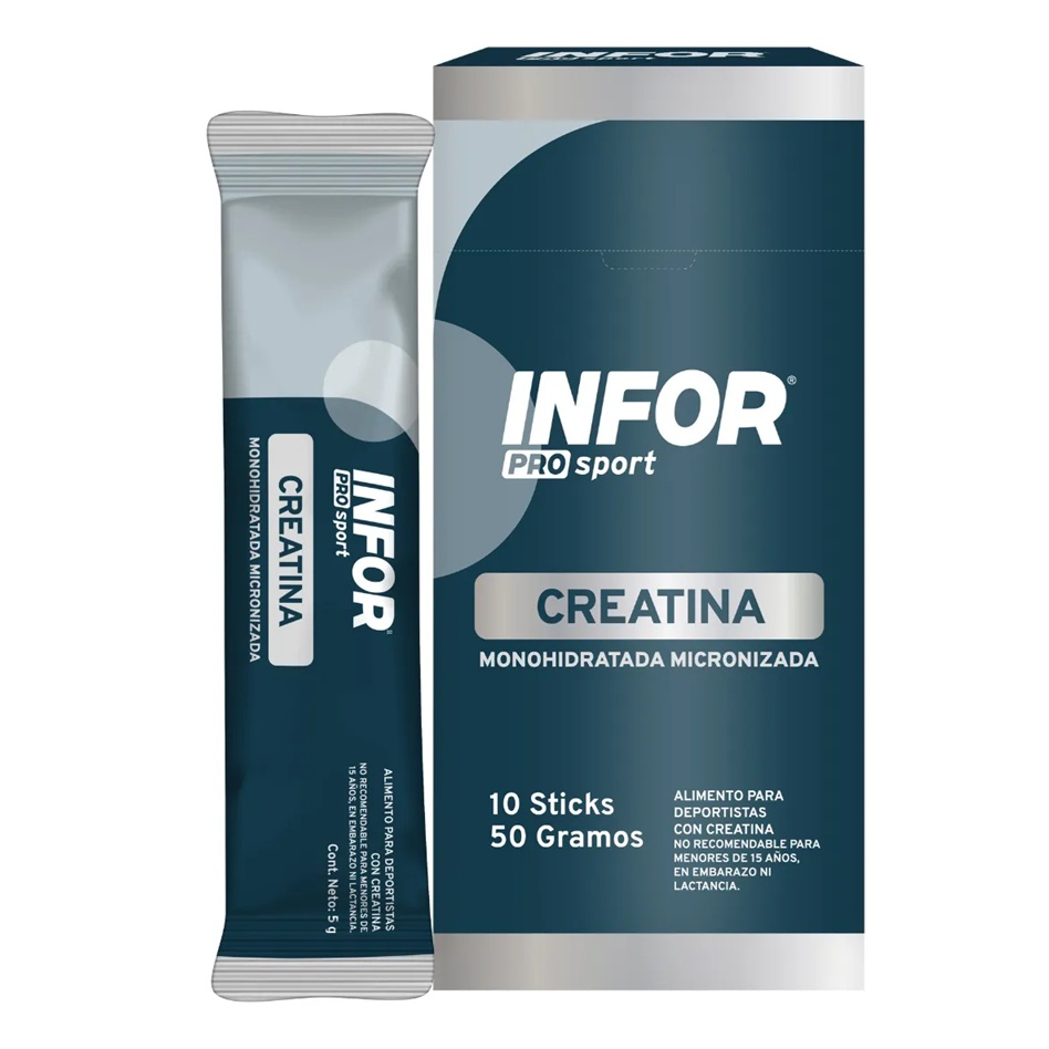 Infor Pro Sport Creatina Monohidratada Micronizada 10 Sticks 5 g