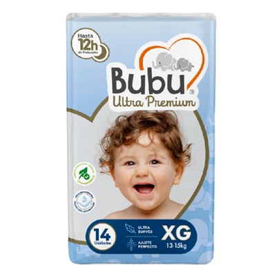 Bubu Ultra Premium Talla XG 13-15 Kg 14 Pañales
