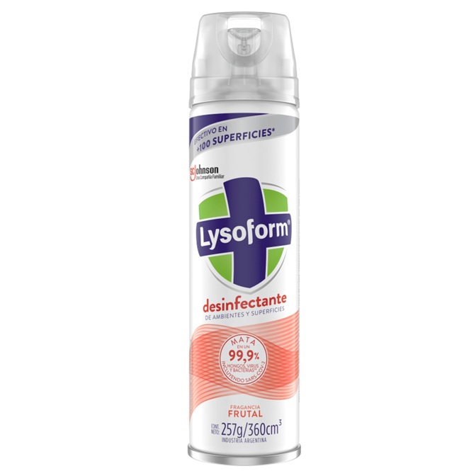 Lysoform Desinfectante de Ambiente en Aerosol Frutal 257g/360mL