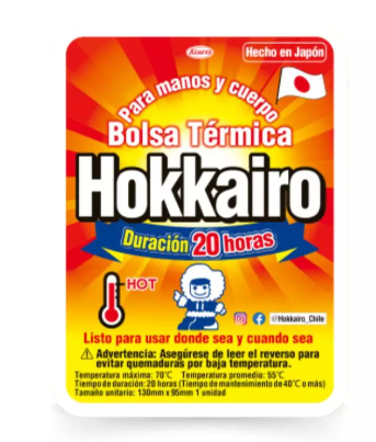 Hokkairo Bolsa Térmica Manos y Cuerpo 20 Hrs