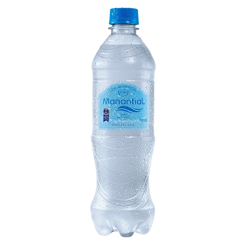 Manantial Agua Purificada con Gas 600 mL