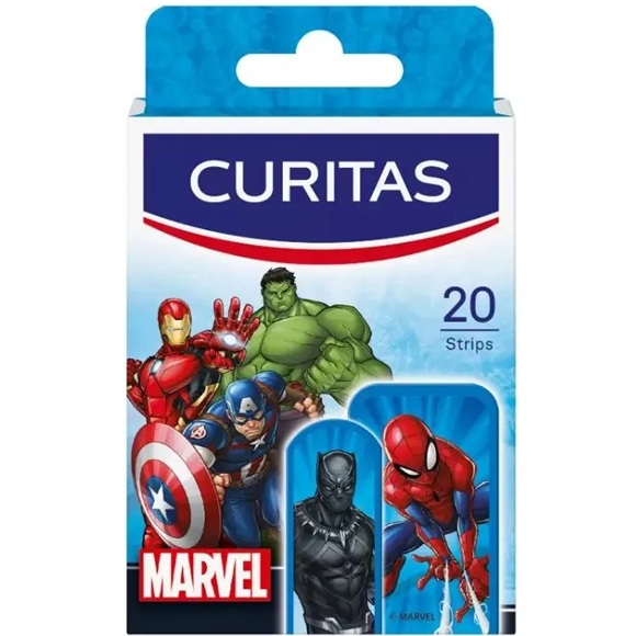 Curitas Superhéroes Parches Curita Infantil Marvel 20 Unidades
