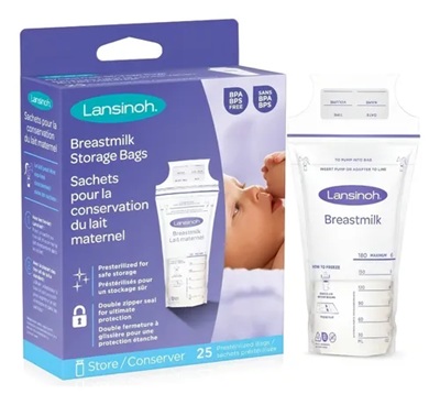 Lansinoh Bolsas Leche Materna 180 mL 25 Unidades