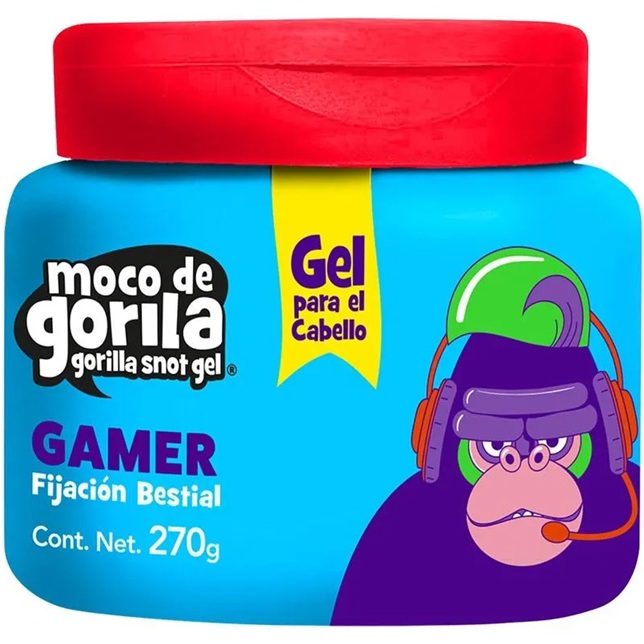 Moco de Gorila Gamer 270 g Gel Capilar Fijador Extra Fuerte NatturaLabs