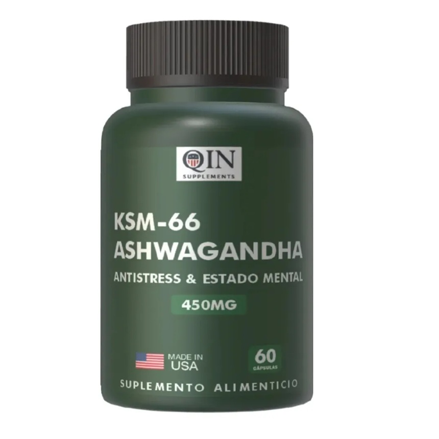 Ashwagandha KSM-66 450 mg 60 Cápsulas Qin