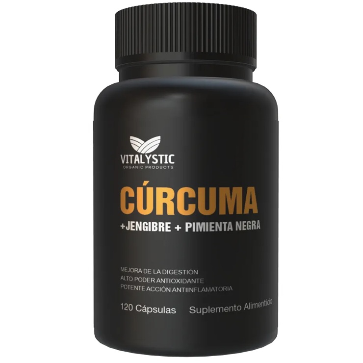 Cúrcuma - Jengibre - Pimienta 120 Cápsulas Vitalystic